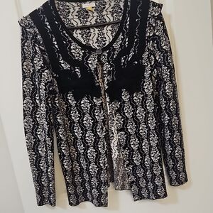 Leifsdottir Black and White Cardigan, Size L